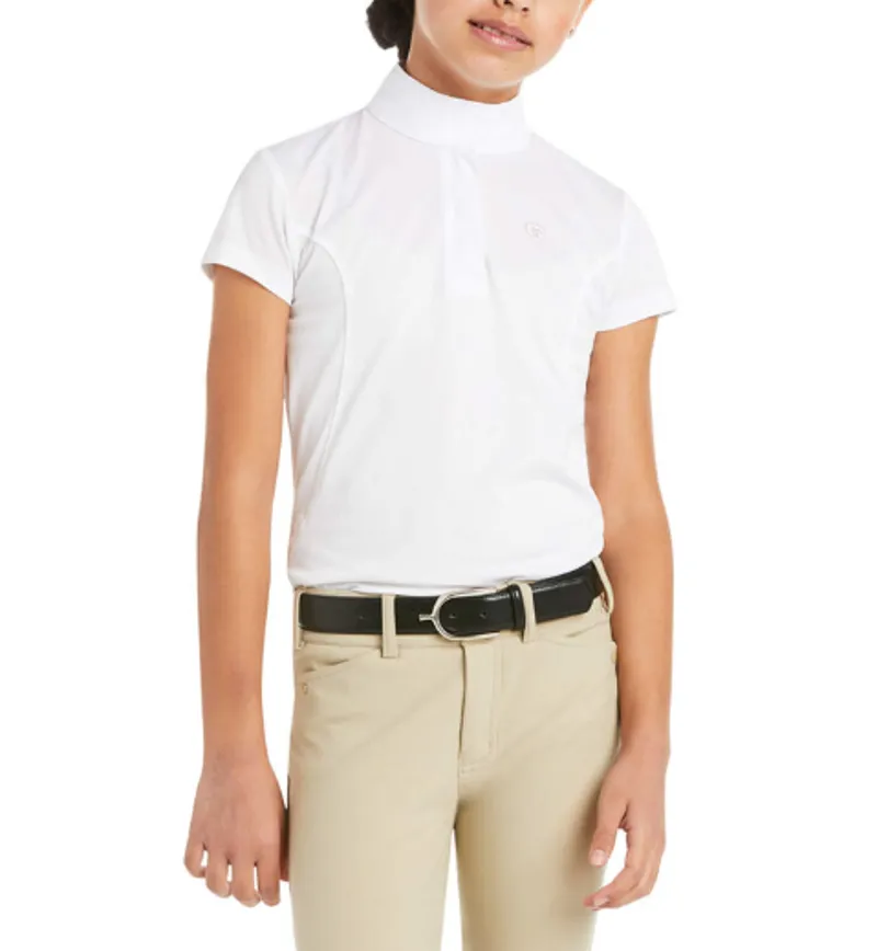 Ariat Girls Aptos Show Shirt in White